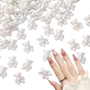 3dネイルパーツ ネイル どうぶつ くま ねこ ネイルパーツ デコパーツ Amazon | ネイルパーツ くま 20個セット クマ ネイルパーツ